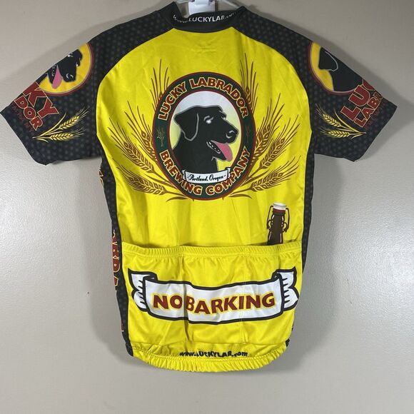 Lucky Labrador Brewing Mens Medium Short Sleeve Bike Jersey Zip Front Oregon - Picture 7 of 15